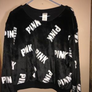 Victoria’s Secret Pink faux fur sweatshirt/sweater